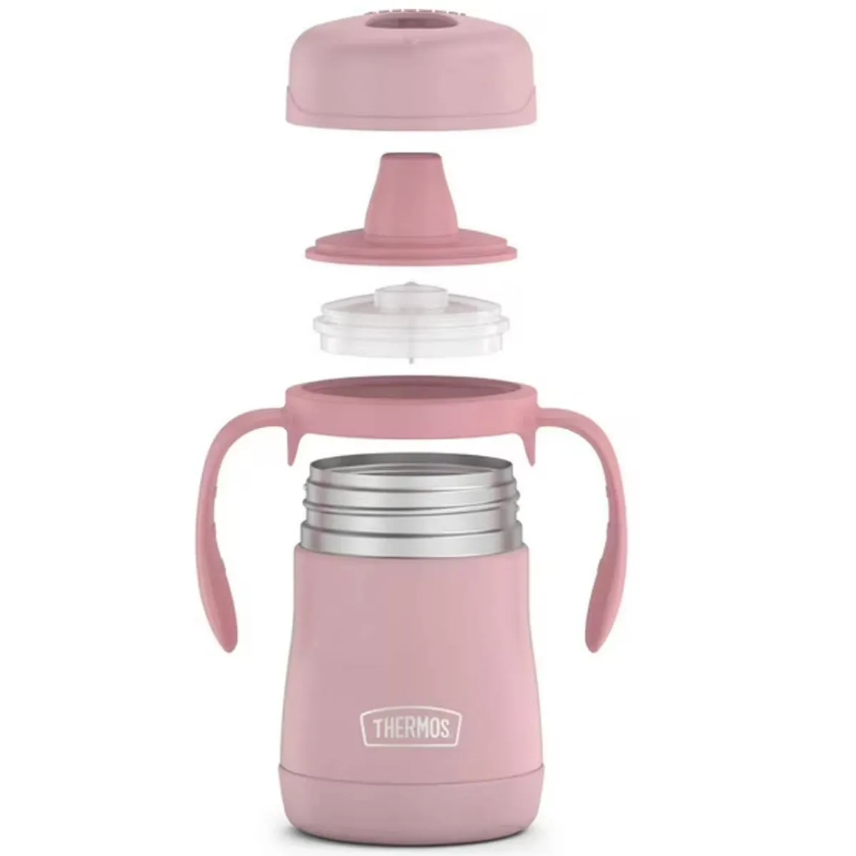 Kids Drinkware|Sippy Cups + Straw Cups-Thermos Stainless Steel Sippy Cup with Handles