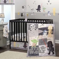 Crib Bedding Sets-Lambs & Ivy Star Wars Classic 3 Piece Crib Set