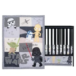 Crib Bedding Sets-Lambs & Ivy Star Wars Classic 3 Piece Crib Set