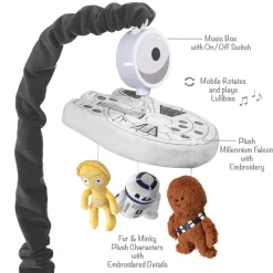 Mobiles-Lambs & Ivy Star Wars Millennium Falcon Musical Mobile