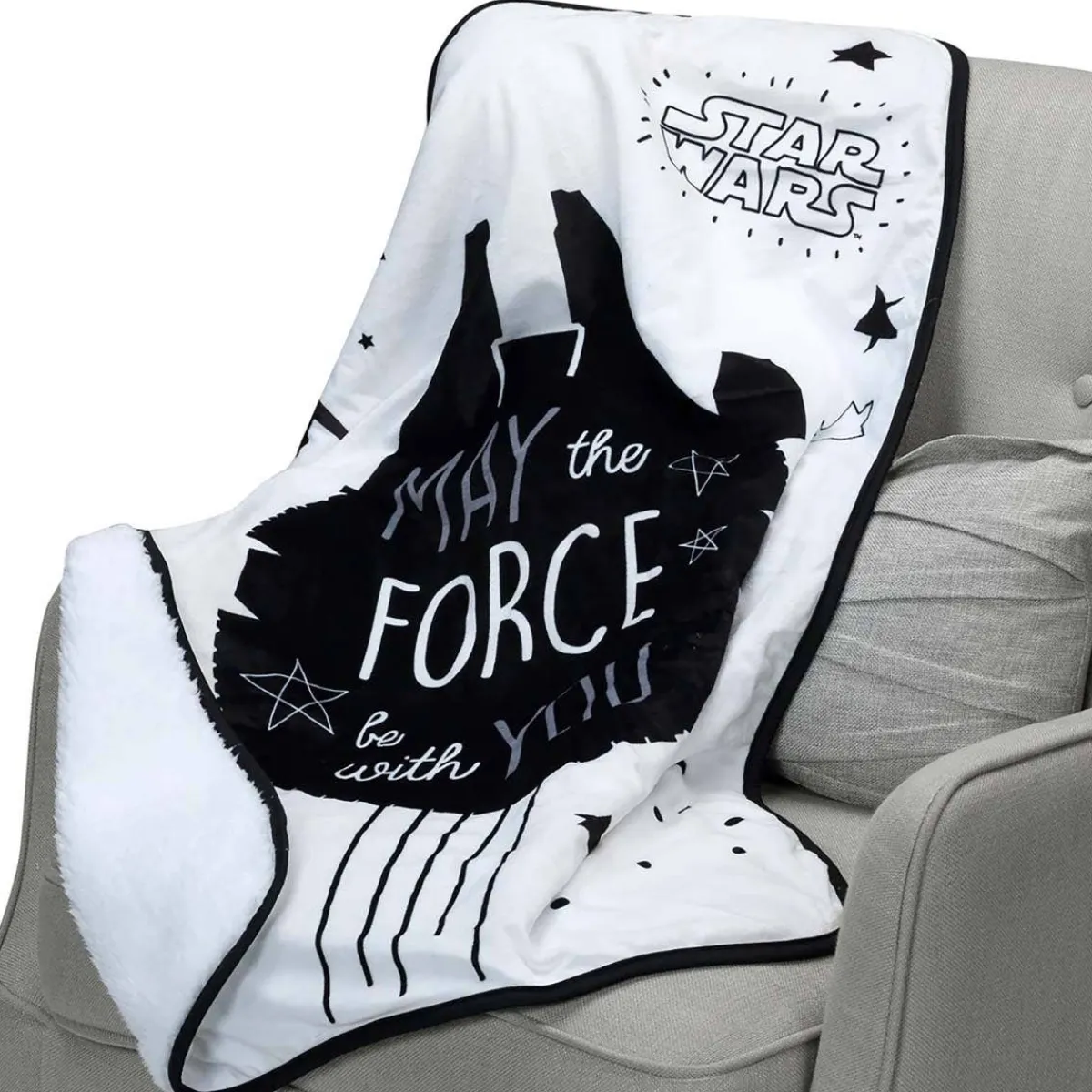 Blankets-Lambs & Ivy Star Wars Millennium Falcon Sherpa Blanket