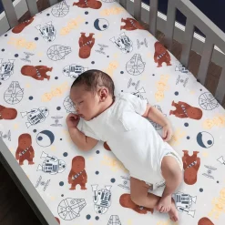 Crib Bedding Sets-Lambs & Ivy Star Wars Millennium Falcon 3 Piece Crib Set