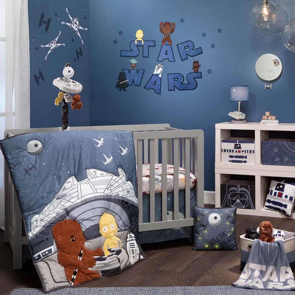 Crib Fitted Sheets-Lambs & Ivy Star Wars Millennium Falcon Crib Sheet