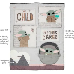 Crib Bedding Sets-Lambs & Ivy Star Wars the Child 3 Piece Crib Set