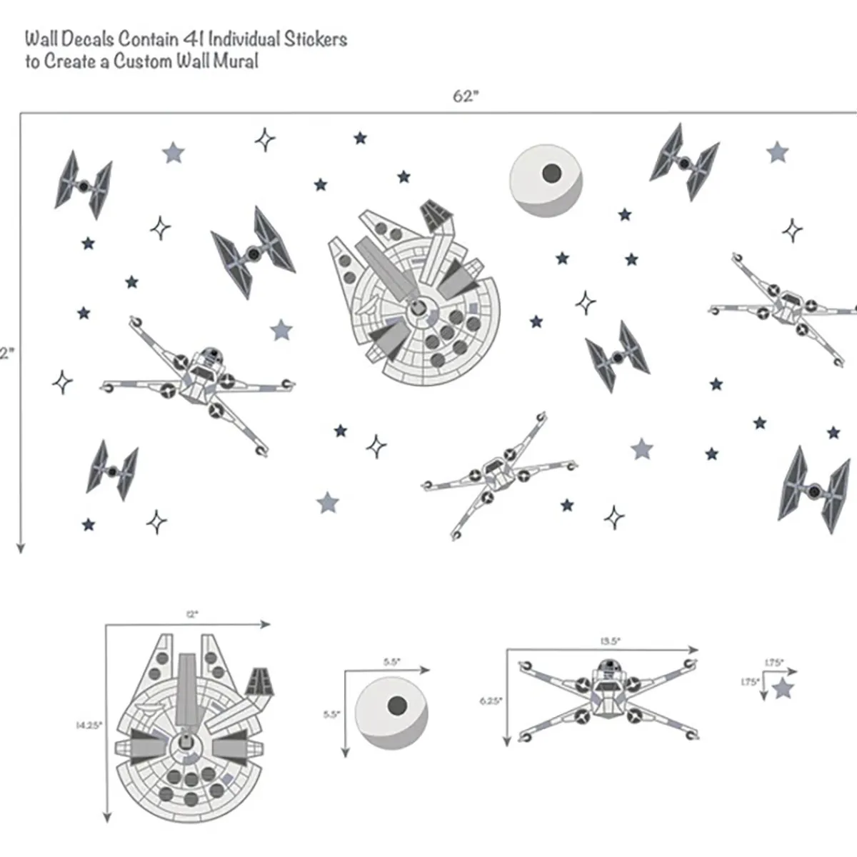 Wall Decor-Lambs & Ivy Star Wars Wall Decals
