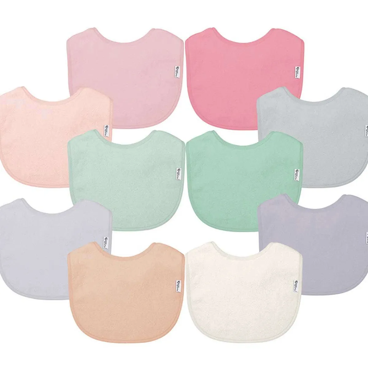 Bibs + Burps-Green Sprouts Stay-Dry Everyday Bibs (10 Pack)