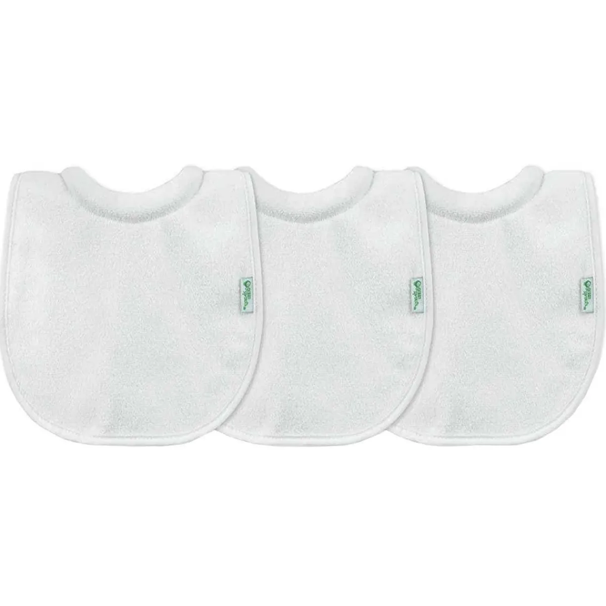 Bibs + Burps-Green Sprouts Stay-Dry Milk-Catcher Bibs (3 Pack)