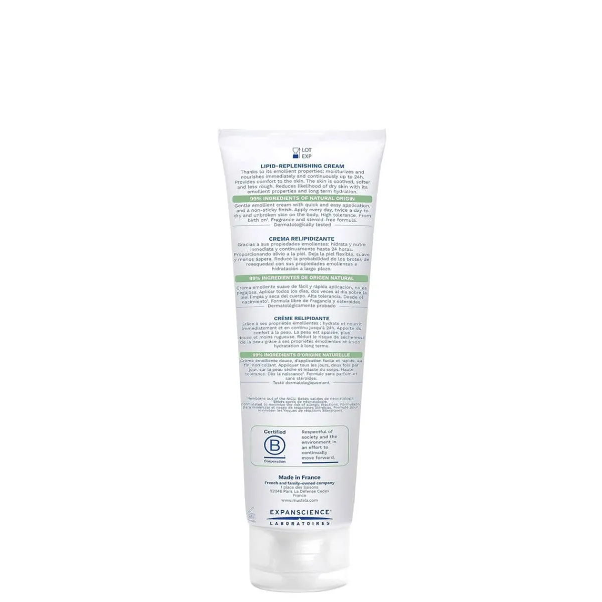 Kids Lotion|Infant Moisturizer-Mustela Stelatopia+ Lipid Replenishing Cream (150 mL)