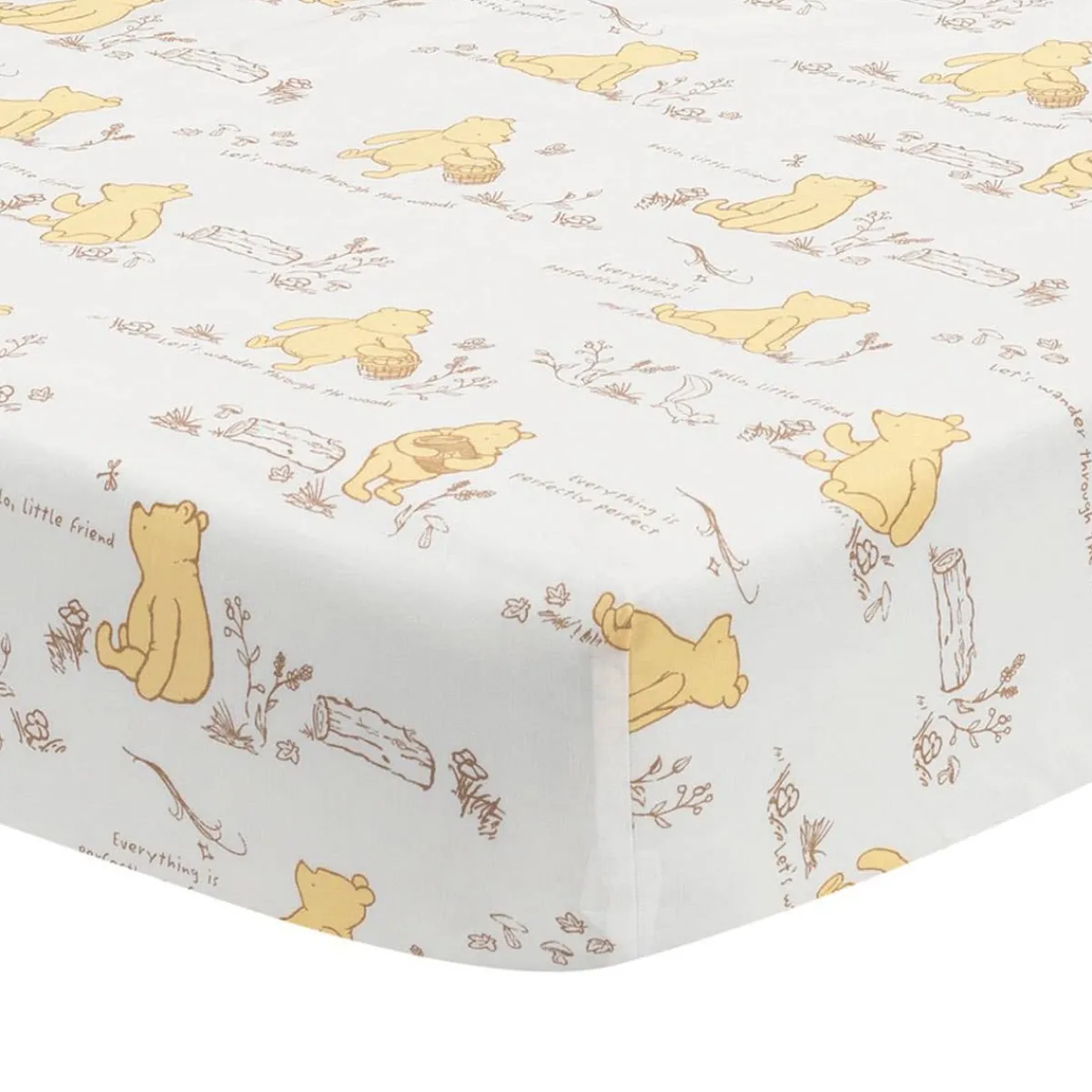 Crib Bedding Sets-Lambs & Ivy Storytime Pooh 3 Piece Crib Set