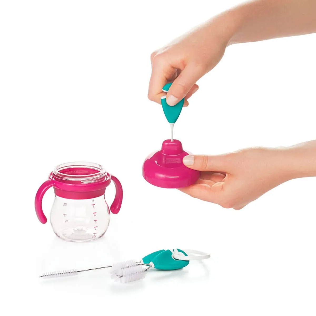 Bottle Brushes + Drying Racks-Oxo Tot Straw & Sippy Cup Cleaning Set