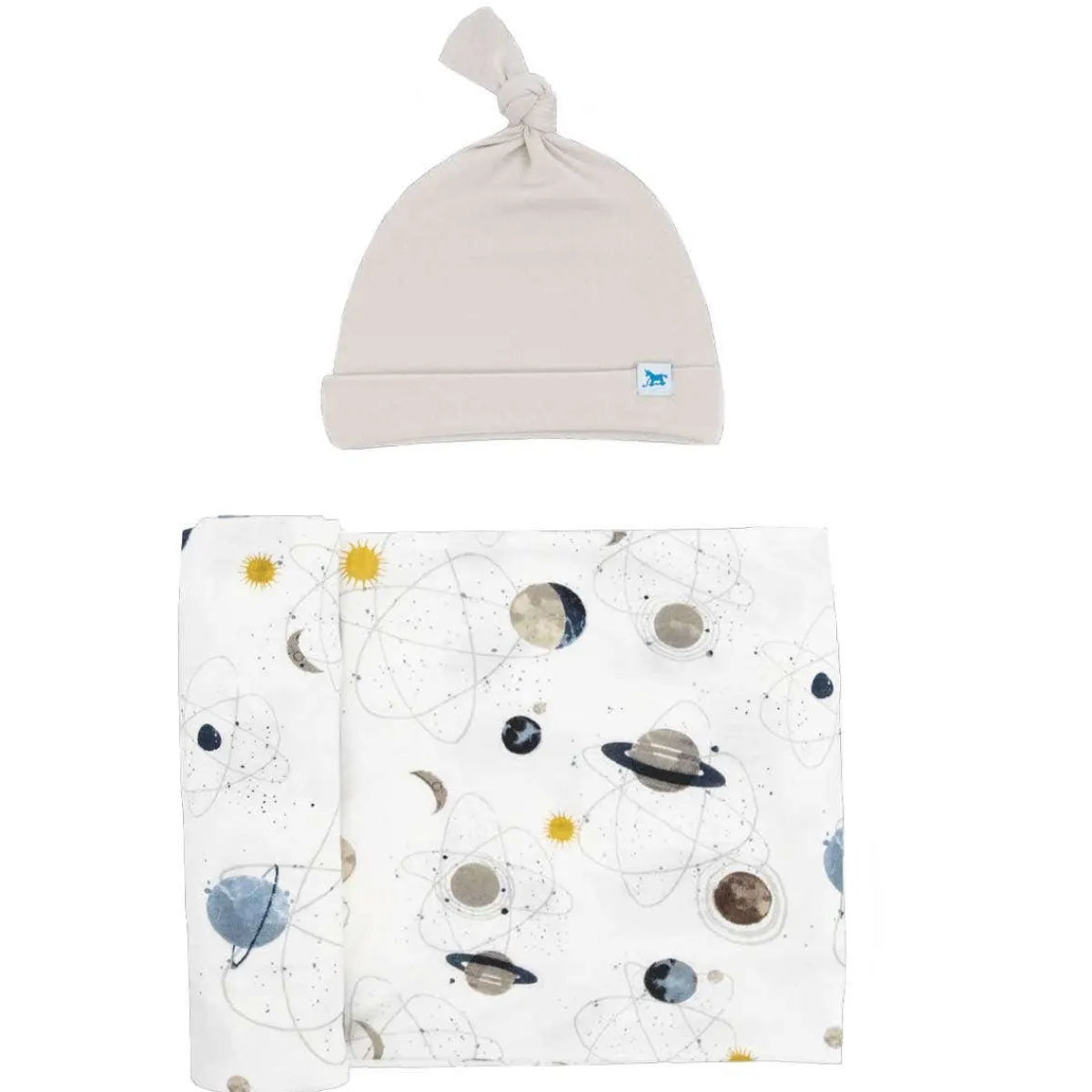 Layette Sets|Blankets-Little Unicorn Stretch Knit Hat & Swaddle Set