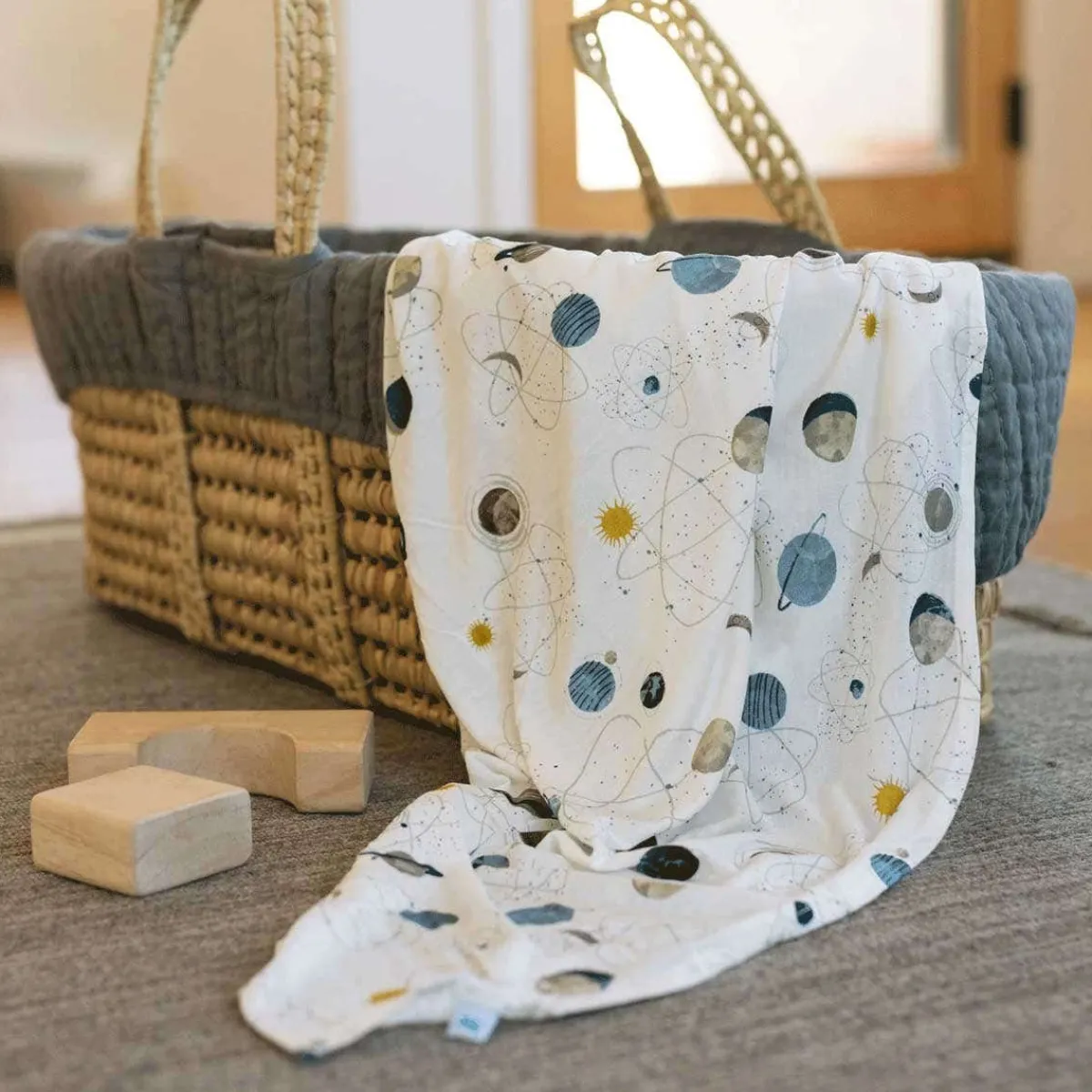 Layette Sets|Blankets-Little Unicorn Stretch Knit Hat & Swaddle Set