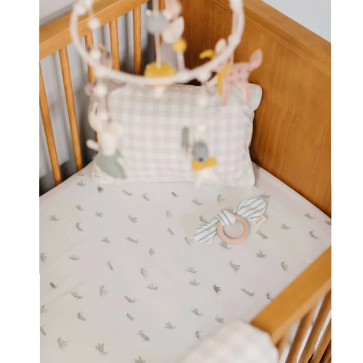 Crib Fitted Sheets-Pehr Summer Bugs Crib Sheet