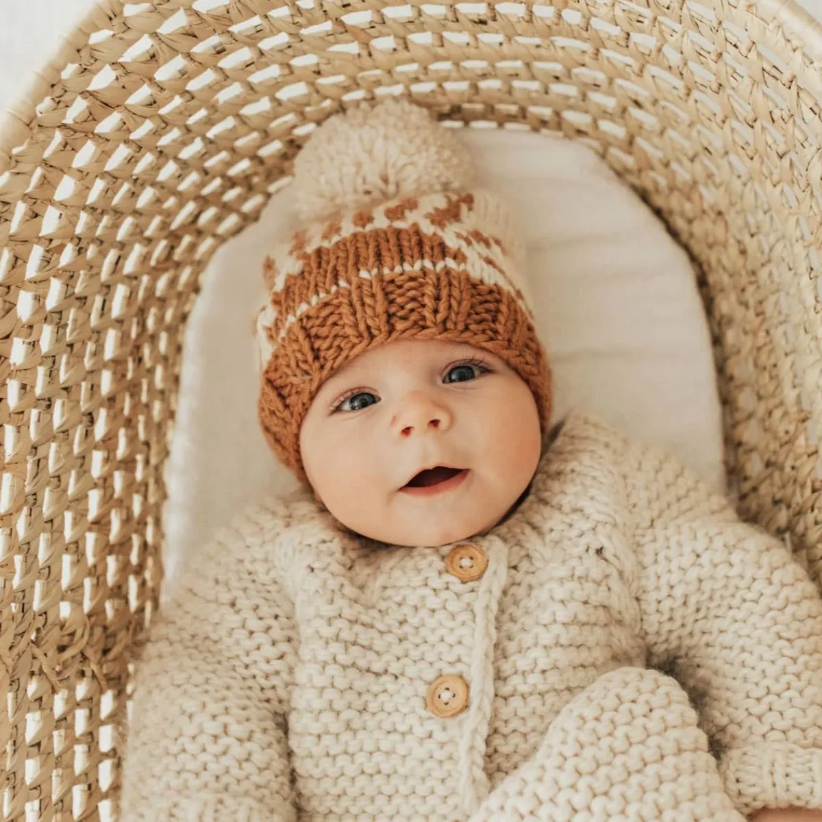 Beanies|Winter Hats-Huggalugs Sunrise Beanie Pecan