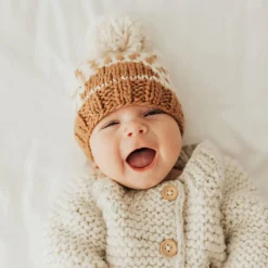 Beanies|Winter Hats-Huggalugs Sunrise Beanie Pecan