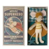 Plush Animals-Maileg Super Hero Mouse Little Brother in Matchbox