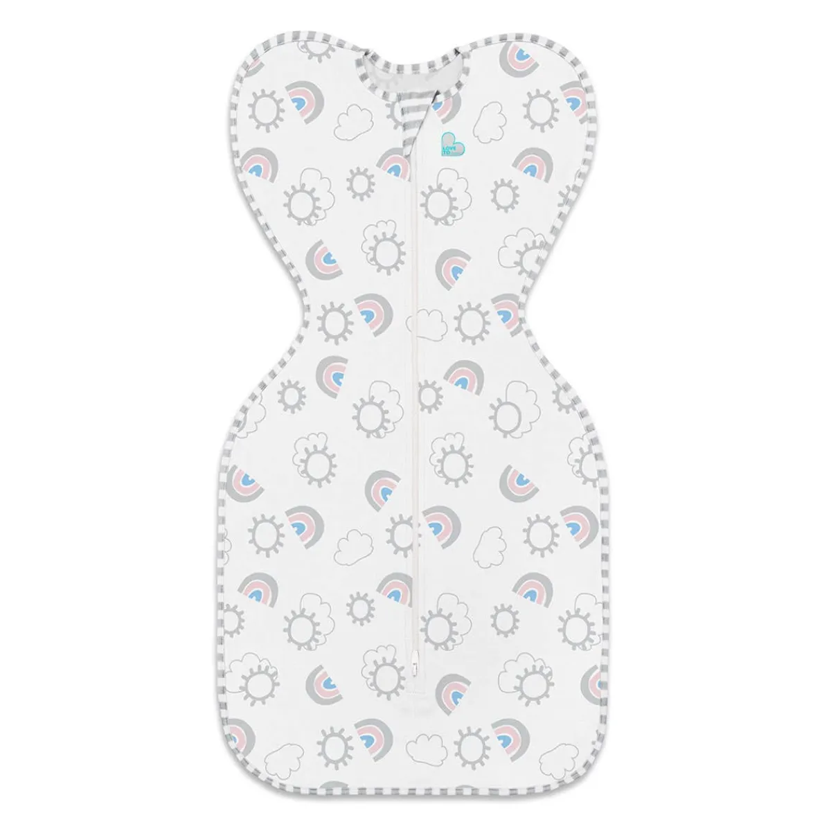 Sleep Sacks + Wraps-Love To Dream Swaddle UP Original (Rainbow) White