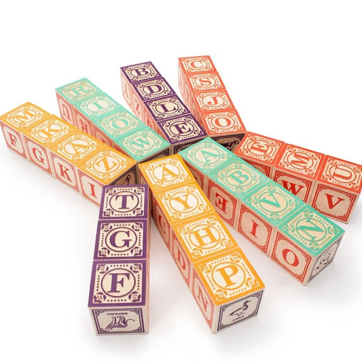 Wooden Toys|Blocks + Shape Sorters-Uncle Goose Swedish ABC Blocks
