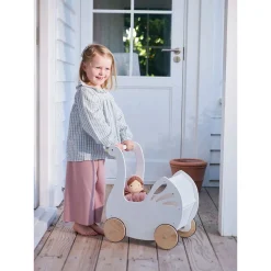 Wooden Toys|Baby Walkers-Tender Leaf Toys Sweet Swan Pram
