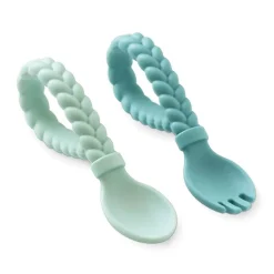Kids Utensils|Toddler Training Utensils-Itzy Ritzy Sweetie Spoons Fork + Spoon Set