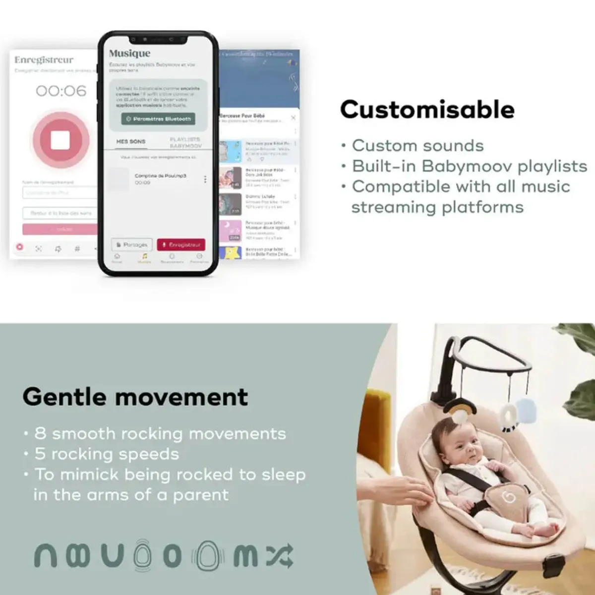 Swings-BabyMoov Swoon Connected Swing