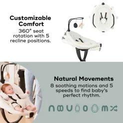 Swings-BabyMoov Swoon Connected Swing - Curly White