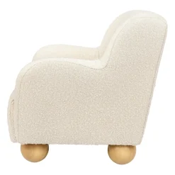 Kids Sofas + Armchairs-Babyletto Swoops Kids Chair (Boucle)