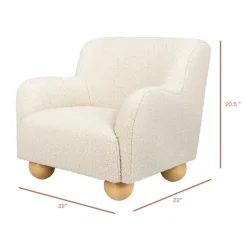 Kids Sofas + Armchairs-Babyletto Swoops Kids Chair (Boucle)