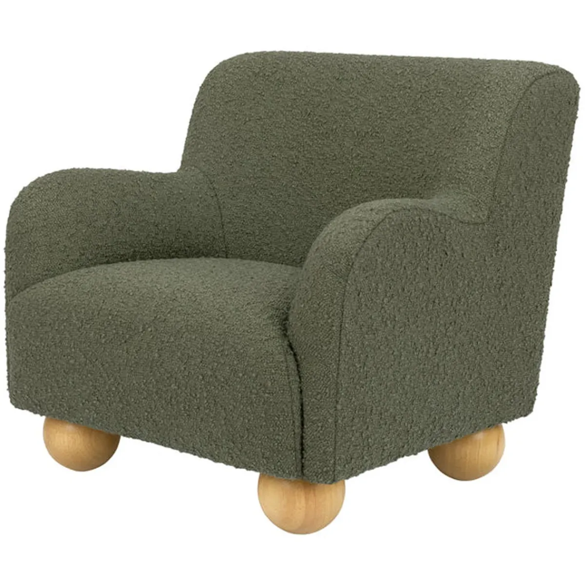 Kids Sofas + Armchairs-Babyletto Swoops Kids Chair (Boucle)