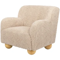 Kids Sofas + Armchairs-Babyletto Swoops Kids Chair (Shearling)