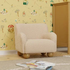Kids Sofas + Armchairs-Babyletto Swoops Kids Chair (Shearling)