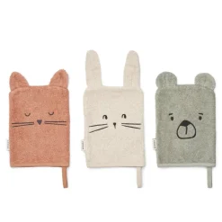 Towels + Cloths-Liewood Sylvester Washcloth (3 Pack)