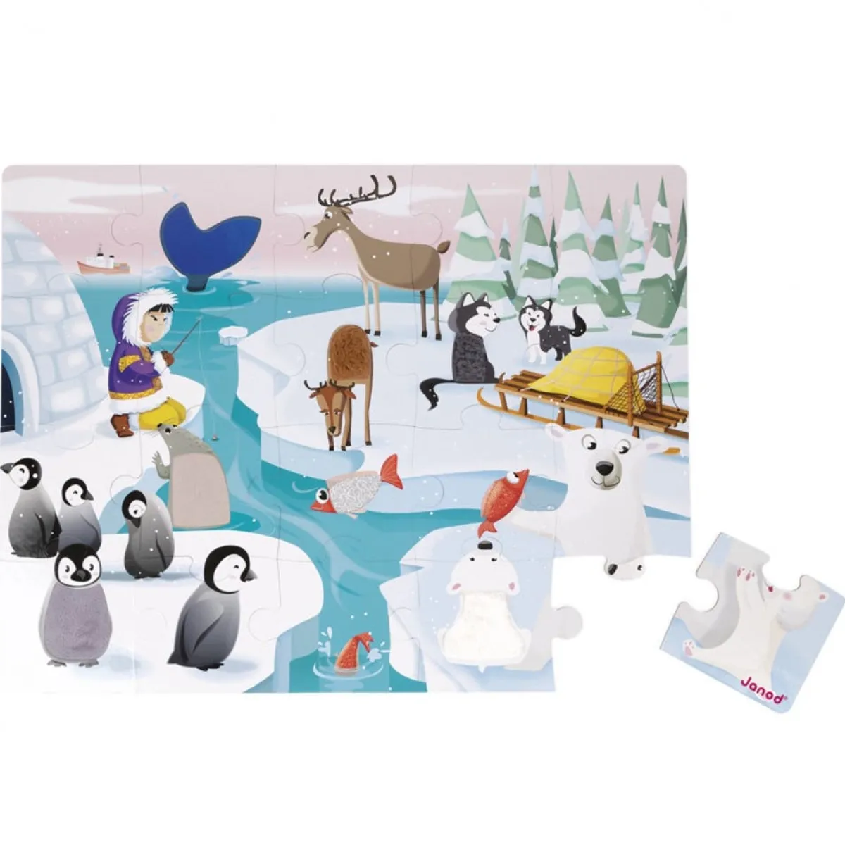 Puzzles|Wooden Toys-Janod Tactile Puzzle (20 Pieces)