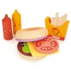 Pretend Play|Wooden Toys-Mentari Take-Out Burger Set
