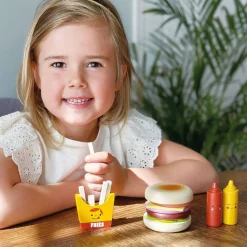 Pretend Play|Wooden Toys-Mentari Take-Out Burger Set