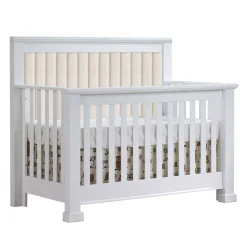 Convertible Cribs-Natart Taylor 5-in-1 Convertible Crib with Tufted Panel