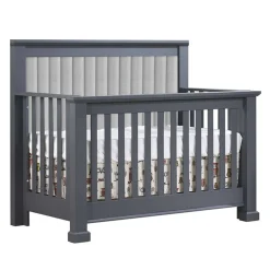 Convertible Cribs-Natart Taylor 5-in-1 Convertible Crib with Tufted Panel