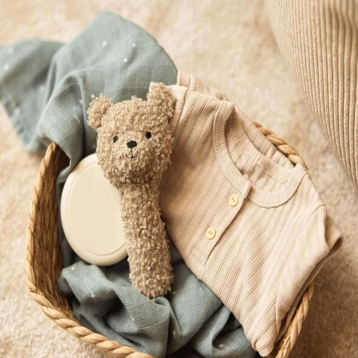 Plush Rattles + Teethers|Rattles-Jollein Teddy Bear Rattle