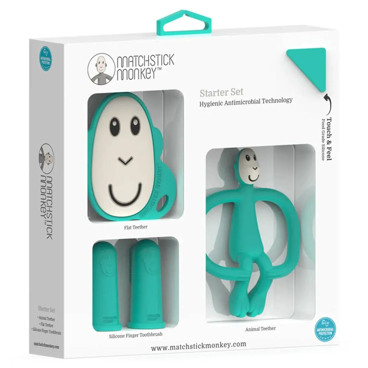 Teethers|Pacifiers + Clips-Matchstick Monkey Teething Starter Set