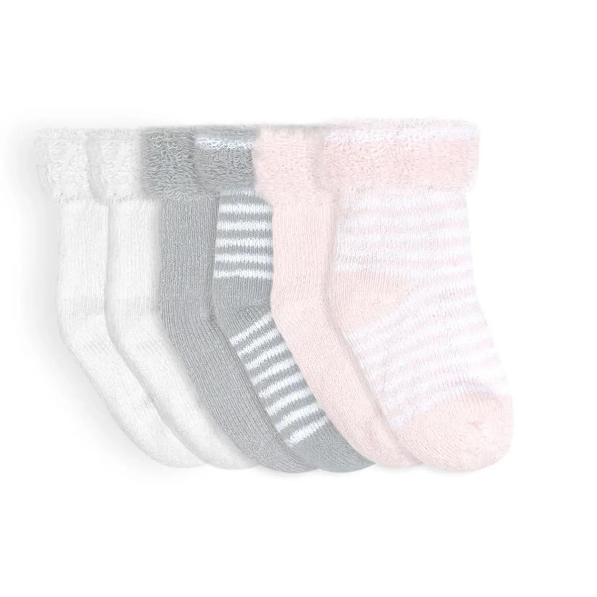 Infant Socks + Booties-Kushies Terry Infant Socks (6 Pack)