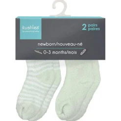 Infant Socks + Booties-Kushies Terry Newborn Socks (2 Pack)