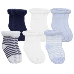 Infant Socks + Booties-Kushies Terry Newborn Socks (6 Pack)