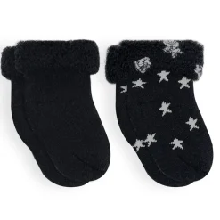 Infant Socks + Booties-Kushies Terry Newborn Socks (Symbols) 2 Pack