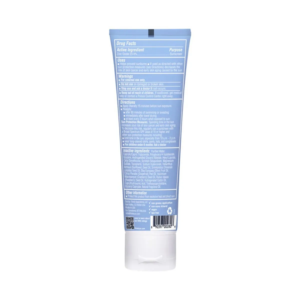 Sunscreen-Thinkbaby Thinksport Sunscreen SPF 50+ (3 oz)