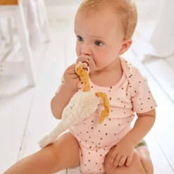Loveys|Pacifiers + Clips-Lassig Tiny Farm Knitted Baby Comforter
