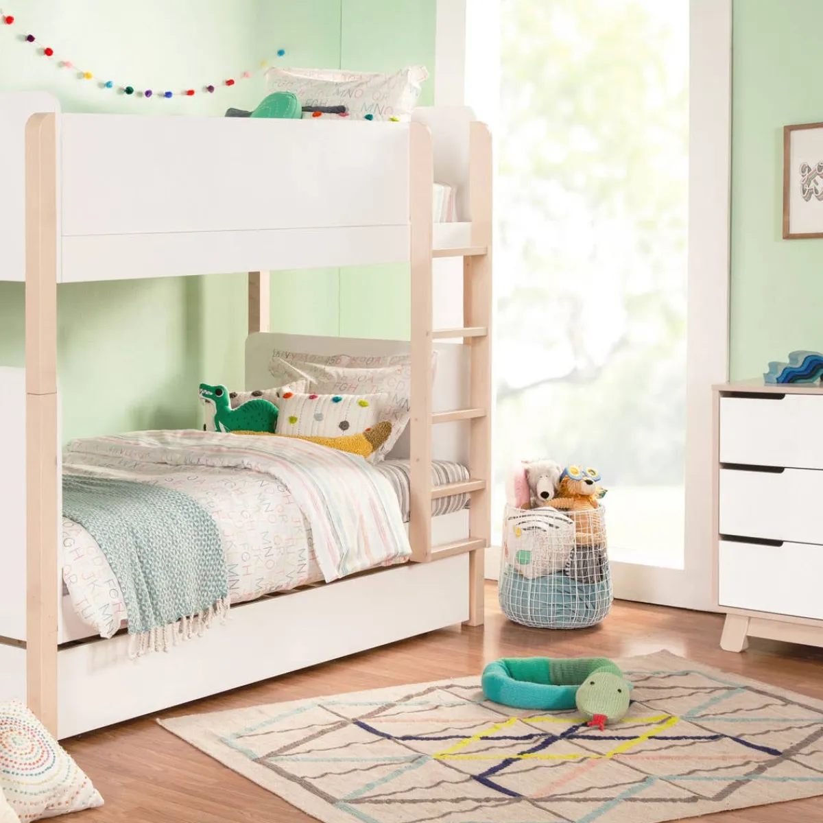 Twin Beds + Trundles|Bunk Beds + Loft Beds-Babyletto Tiptoe Bunk Bed