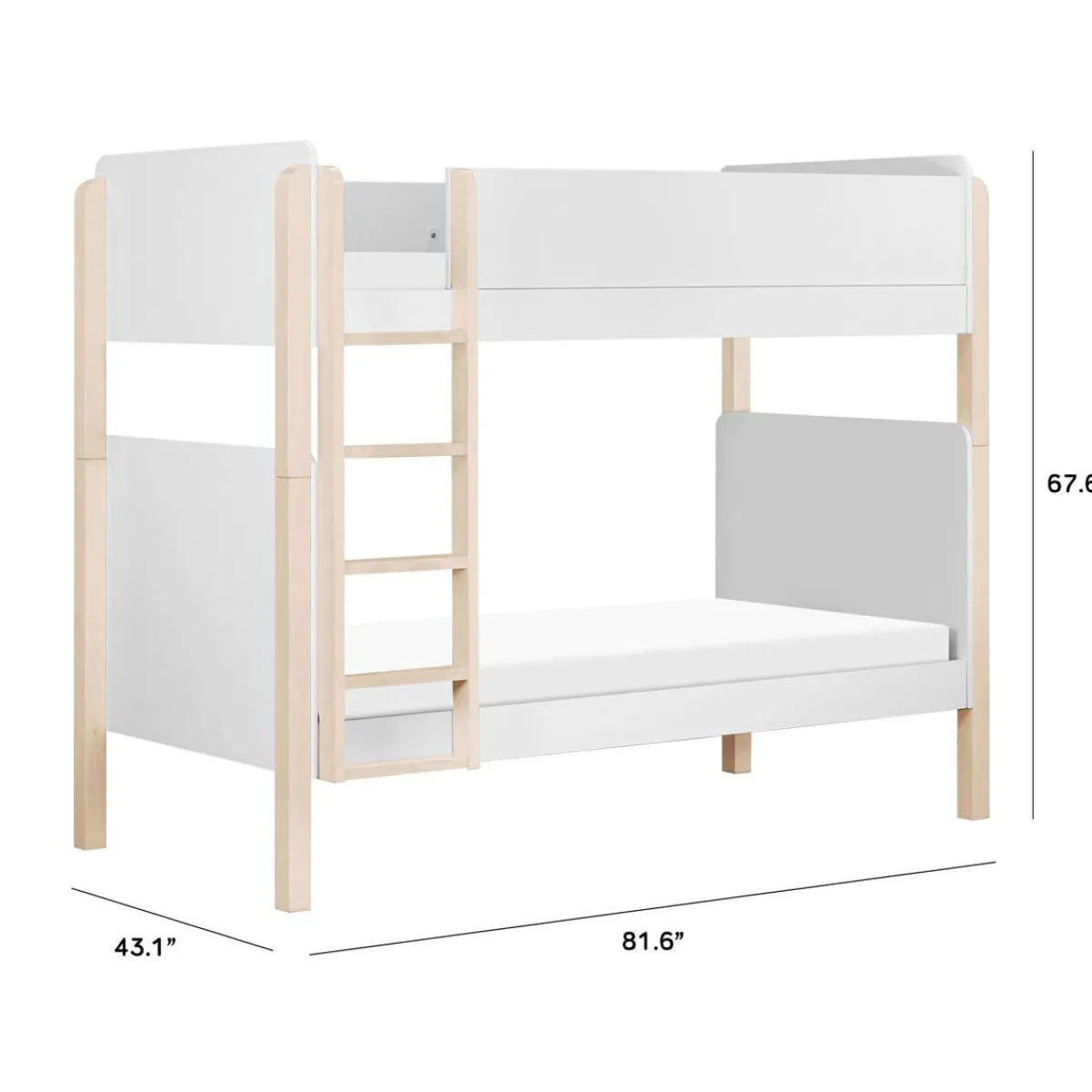 Twin Beds + Trundles|Bunk Beds + Loft Beds-Babyletto Tiptoe Bunk Bed