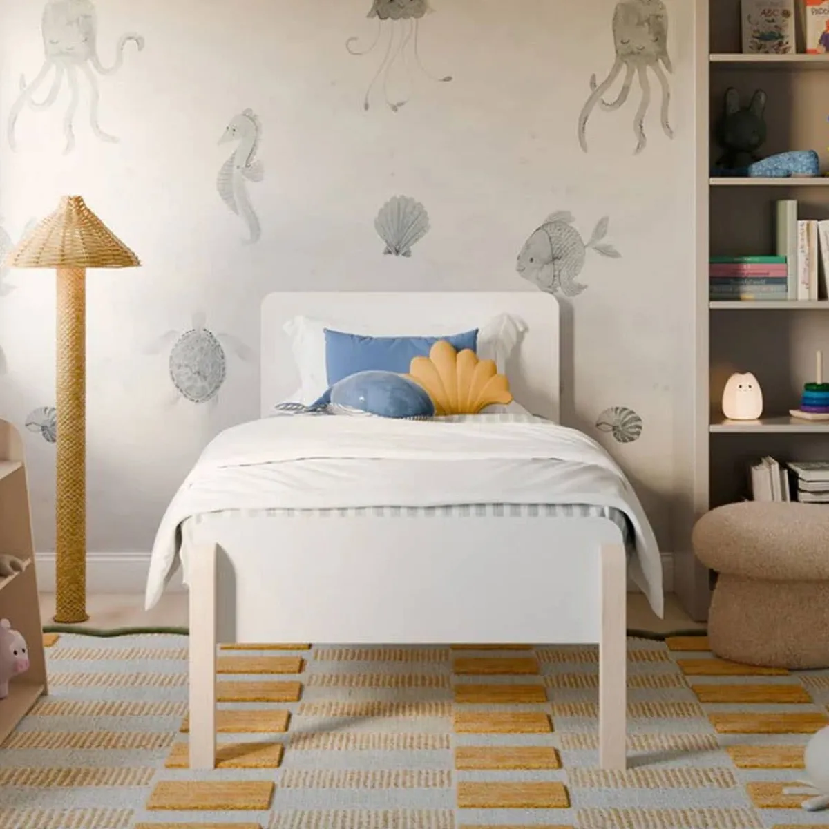 Twin Beds + Trundles-Babyletto Tiptoe Twin Bed