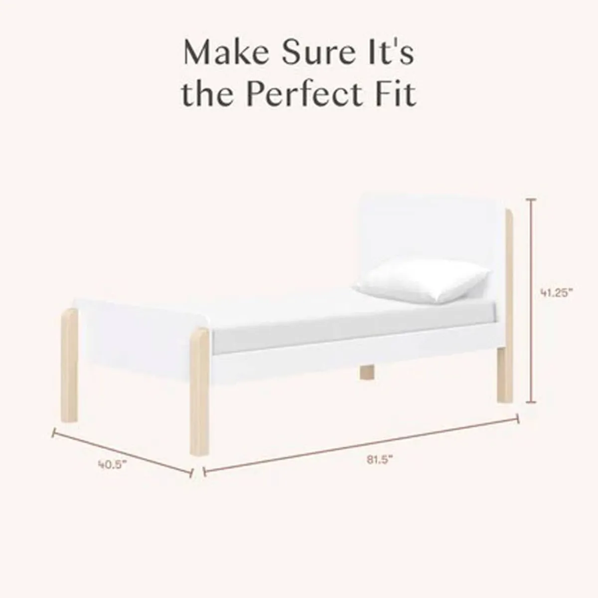 Twin Beds + Trundles-Babyletto Tiptoe Twin Bed