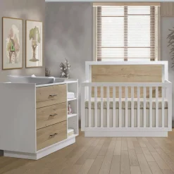 Dressers|Nursery Collections-Tulip Tito Convertible Crib & Combo Drawer